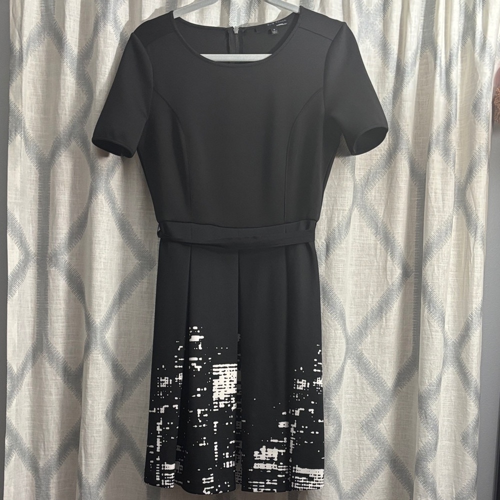 Elie Tahari Black and White a-line Mini Dress